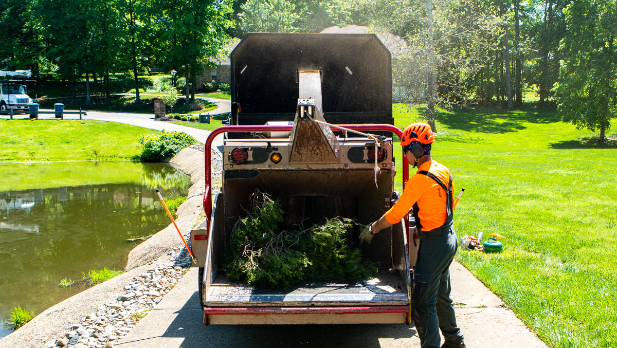 Crew Clean Up Wood Chipper 1