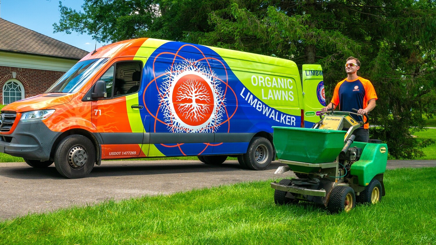 Limbwalker lawn care van and technician