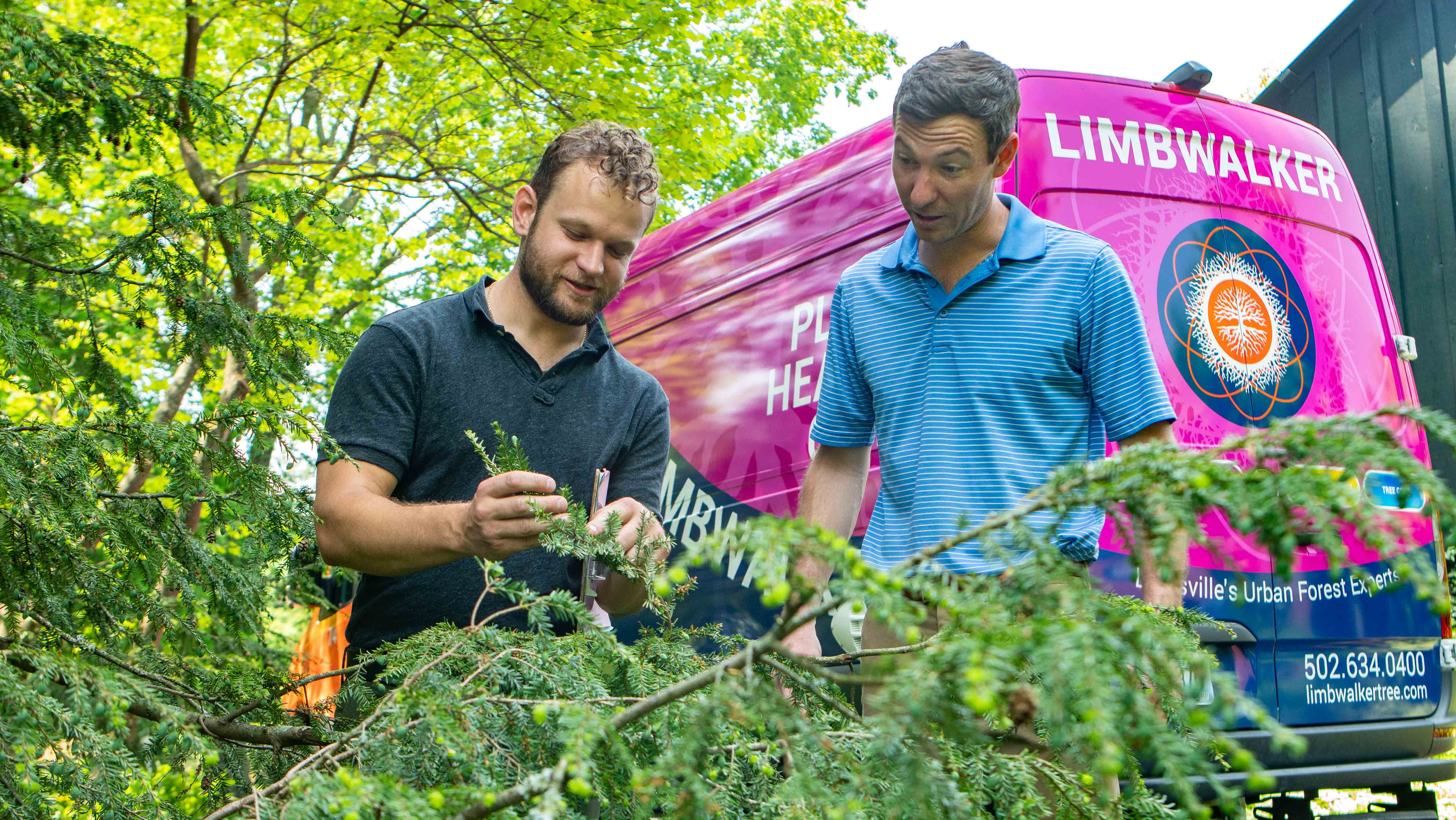 crew and customer plant inspection 